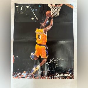 Vintage KOBE Bryant mini poster 90s retro paper lakers sports basketball